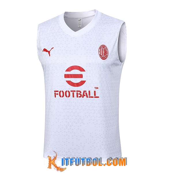 Chalecos De Futbol AC Milan Blanco 2023/2024