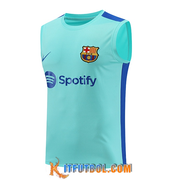 Chalecos De Futbol FC Barcelona Azul Claro 2023/2024 -02