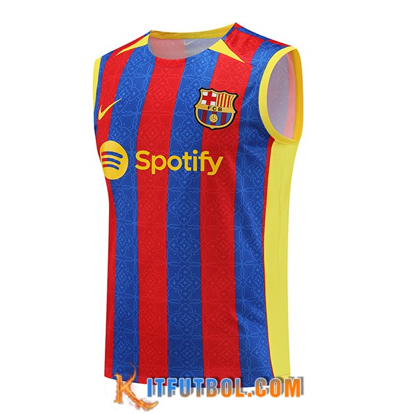 Chalecos De Futbol FC Barcelona Rojo/Azul 2023/2024 -03