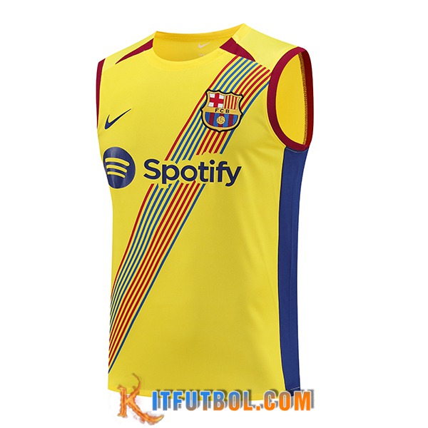 Chalecos De Futbol FC Barcelona Amarillo 2023/2024 -04