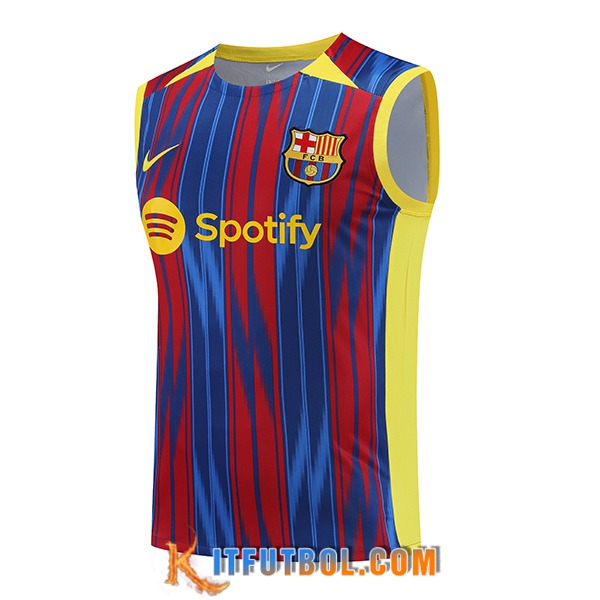 Chalecos De Futbol FC Barcelona Rojo/Azul 2023/2024 -02