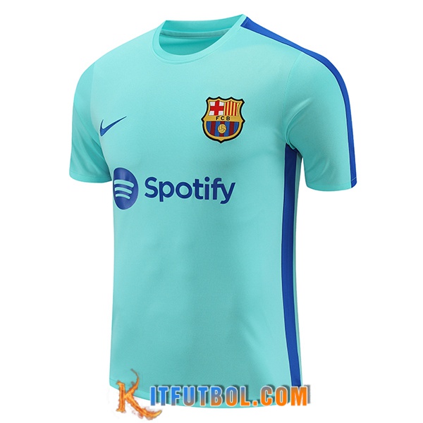 Camiseta Entrenamiento FC Barcelona Azul Claro 2023/2024 -02
