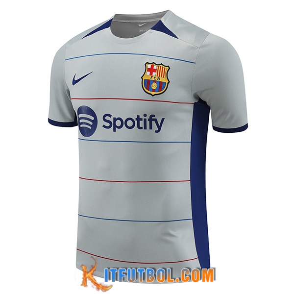 Camiseta Entrenamiento FC Barcelona Gris 2023/2024 -03