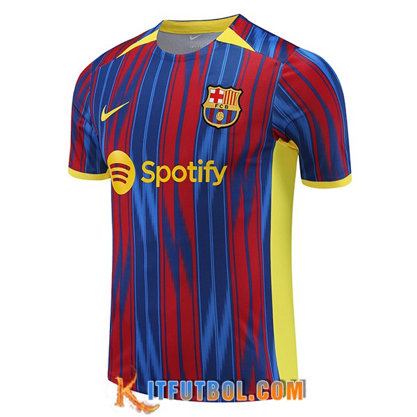 Camiseta Entrenamiento FC Barcelona Rojo/Azul 2023/2024