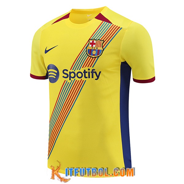 Camiseta Entrenamiento FC Barcelona Amarillo 2023/2024