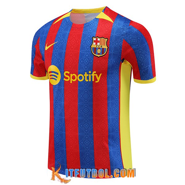 Camiseta Entrenamiento FC Barcelona Rojo/Azul 2023/2024 -03