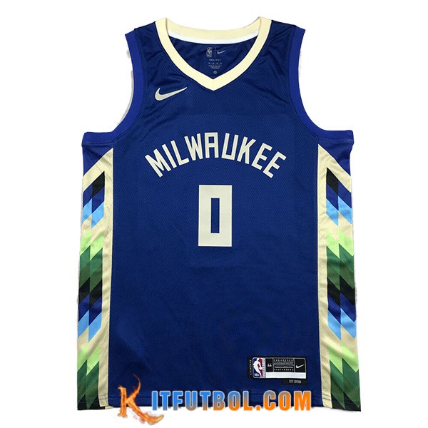 Camisetas De Futbol Milwaukee Bucks (LILLARD #0) 2023/24 Azul