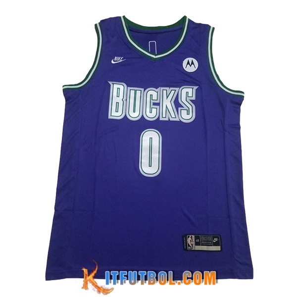 Camisetas De Futbol Milwaukee Bucks (LILLARD #0) 2023/24 Azul