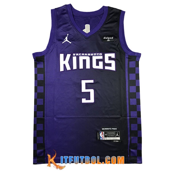 Camisetas De Futbol Sacramento Kings (FOX #5) 2023/24 Violeta/Negro