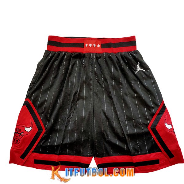 Cortos NBA Chicago Bulls 2023/24 Negro/Rojo -02