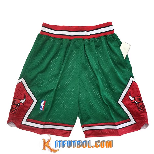 Cortos NBA Chicago Bulls 2023/24 Verde/Rojo