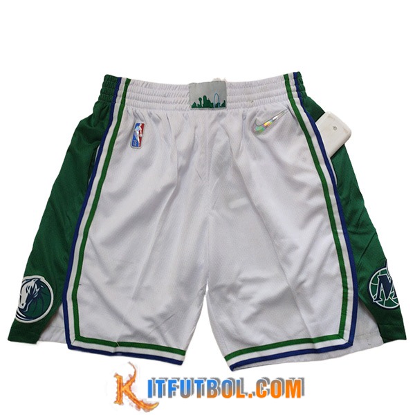 Cortos NBA Dallas Mavericks 2023/24 Blanco/Verde
