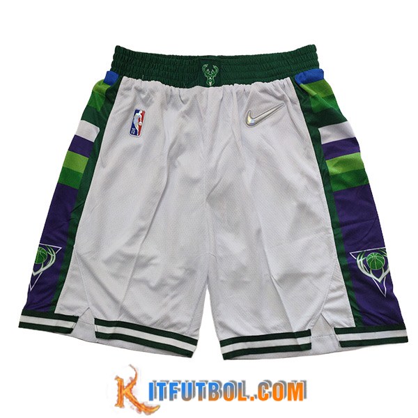 Cortos NBA Milwaukee Bucks 2023/24 Blanco/Verde