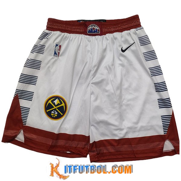 Cortos NBA Denver Nuggets 2023/24 Blanco/Rojo