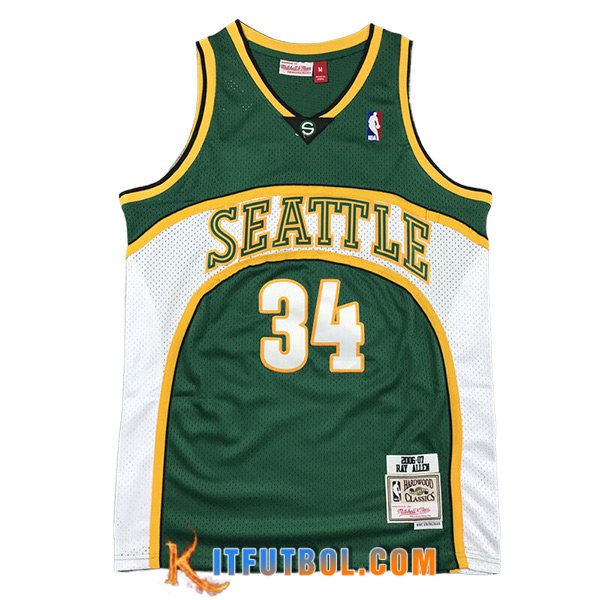 Camisetas De Futbol Oklahoma City Thunder (ALLEN #34) 2023/24 Blanco/Verde