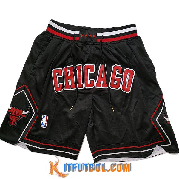 Cortos NBA Chicago Bulls 2023/24 Negro/Rojo -04