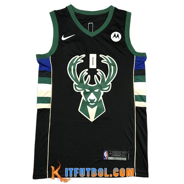 Camisetas De Futbol Milwaukee Bucks (LILLARD #0) 2023/24 Negro/Verde