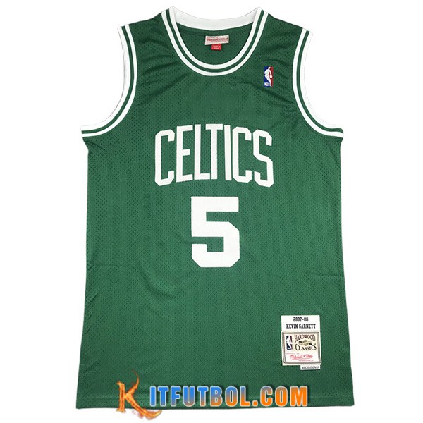 Camisetas De Futbol Boston Celtics (GARNETT #5) 2023/24 Verde -04