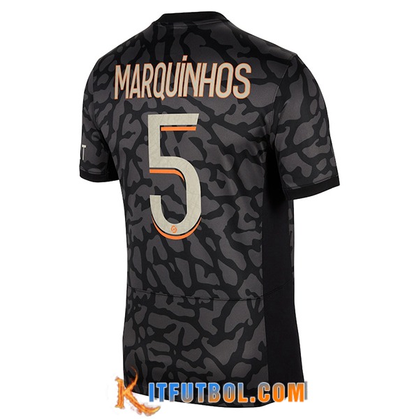 Camisetas De Futbol PSG (MARQUINHOS #5) 2023/2024 Tercera
