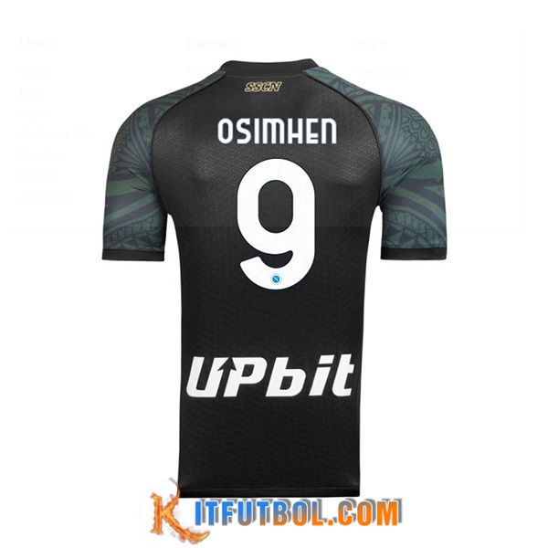 Camisetas De Futbol SSC Napoli (OSIMHEN #9) 2023/2024 Tercera