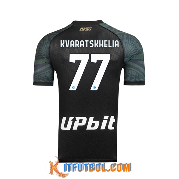 Camisetas De Futbol SSC Napoli (KVARATSKHELIA #77) 2023/2024 Tercera