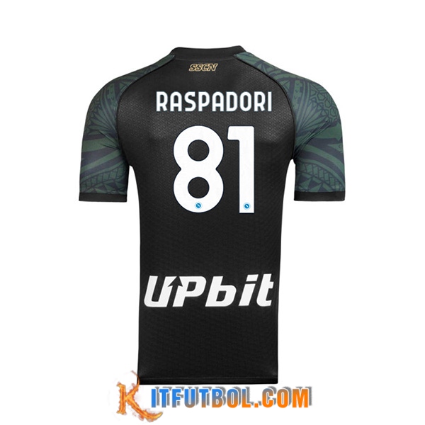 Camisetas De Futbol SSC Napoli (RASPADORI #81) 2023/2024 Tercera
