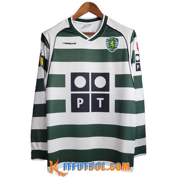 Camisetas De Futbol Sporting Retro Primera Manga Largas 2001/2003