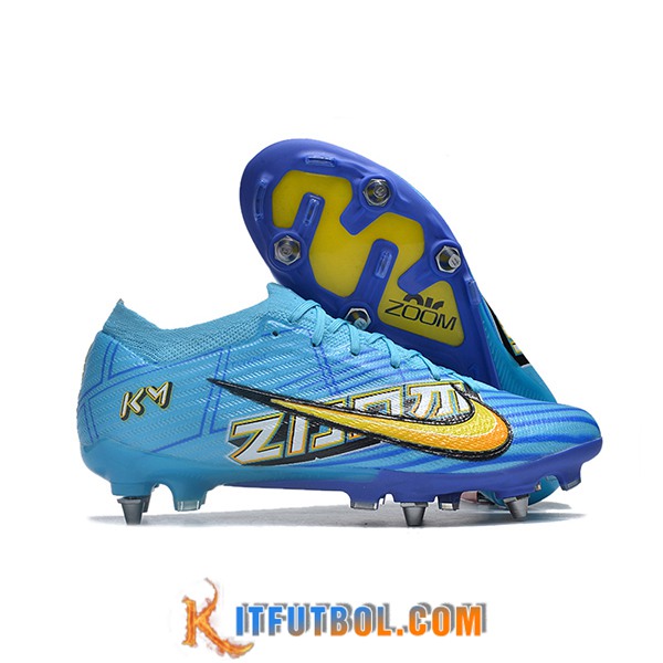 Nike Botas De Fútbol Air Zoom Mercurial Vapor XV Elite SG Azul/Amarillo -02