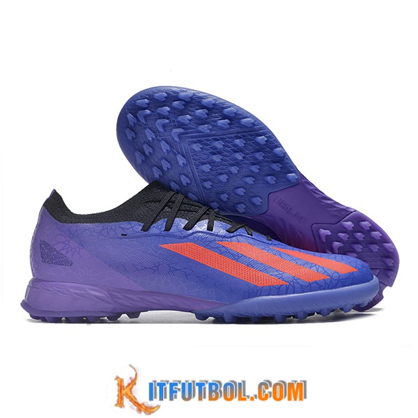 Adidas Botas De Fútbol X CRAZYFAST.1 TF BOOTS Violeta/Rojo