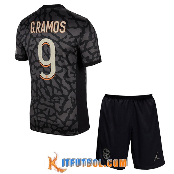 Camisetas De Futbol PSG (G.RAMOS #9) Ninos 2023/2024 Tercera