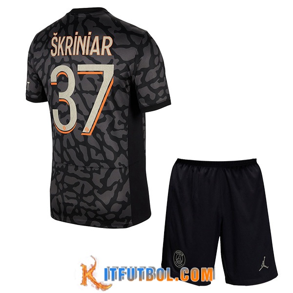 Camisetas De Futbol PSG (SKRINIAR #37) Ninos 2023/2024 Tercera