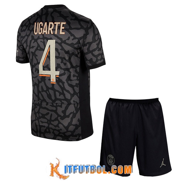 Camisetas De Futbol PSG (UGARTE #4) Ninos 2023/2024 Tercera
