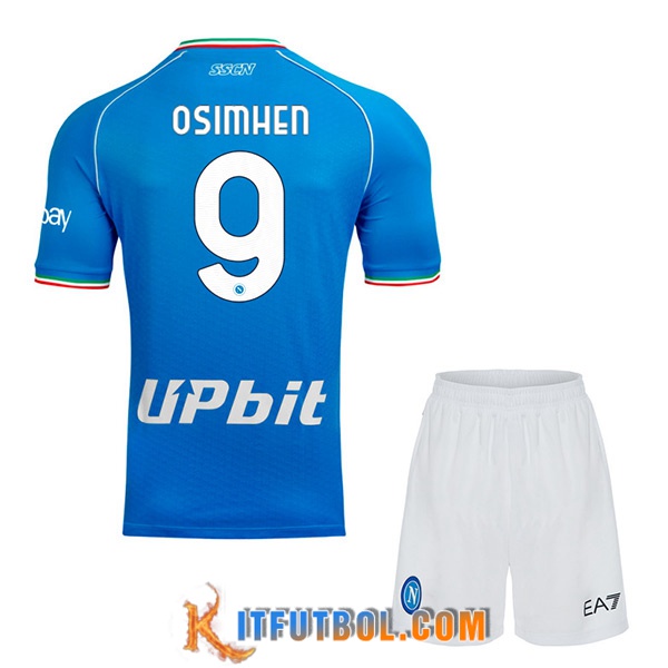 Camisetas De Futbol SSC Napoli (OSIMHEN #9) Ninos 2023/2024 Primera