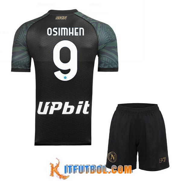 Camisetas De Futbol SSC Napoli (OSIMHEN #9) Ninos 2023/2024 Tercera