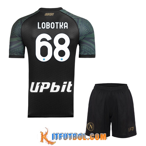 Camisetas De Futbol SSC Napoli (LOBOTKA #68) Ninos 2023/2024 Tercera