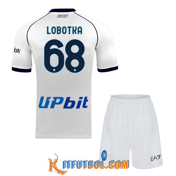 Camisetas De Futbol SSC Napoli (LOBOTKA #68) Ninos 2023/2024 Segunda