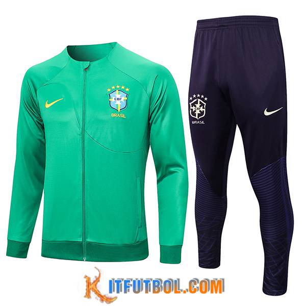 Chandal Equipos De Futbol - Chaqueta Brasil Verde 2023/2024