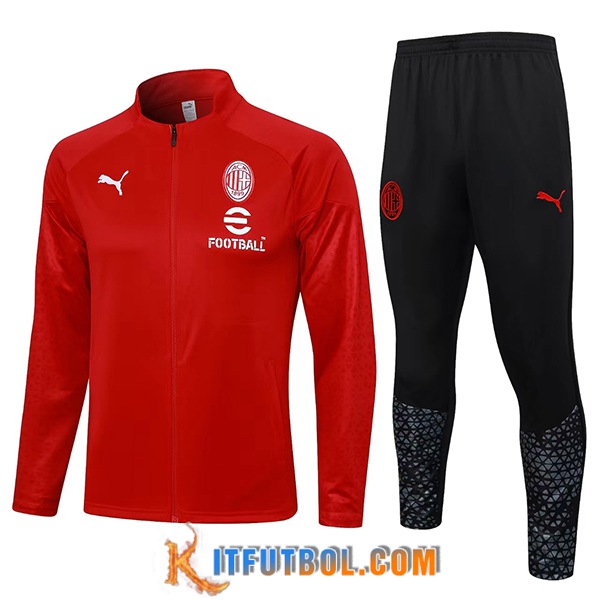 Chandal Equipos De Futbol - Chaqueta AC Milan Rojo 2023/2024 -04