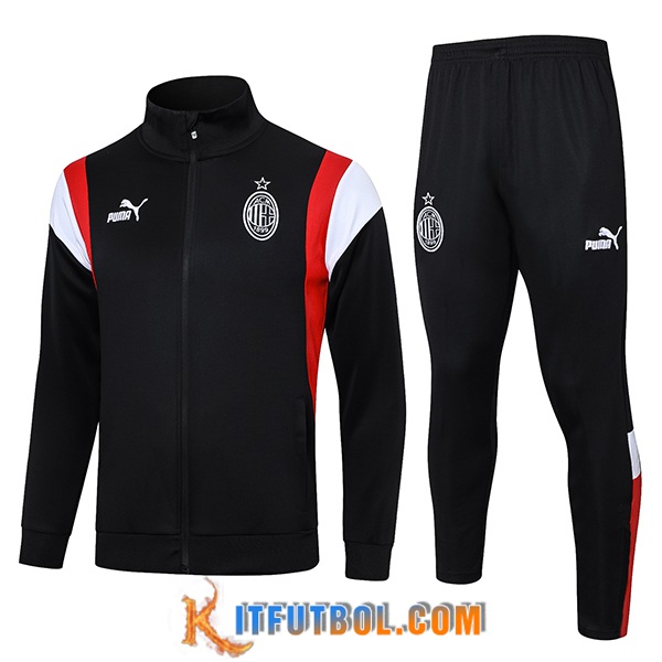 Chandal Equipos De Futbol - Chaqueta AC Milan Negro 2023/2024 -02