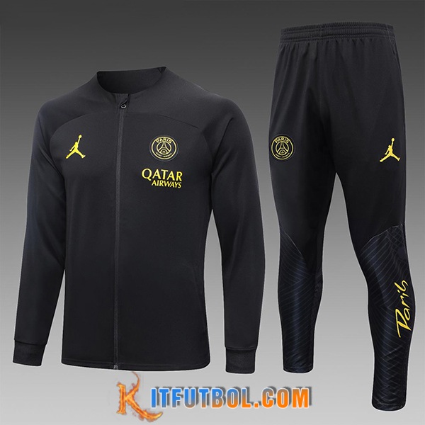 Chandal Equipos De Futbol - Chaqueta Jordan PSG Ninos Negro 2023/2024