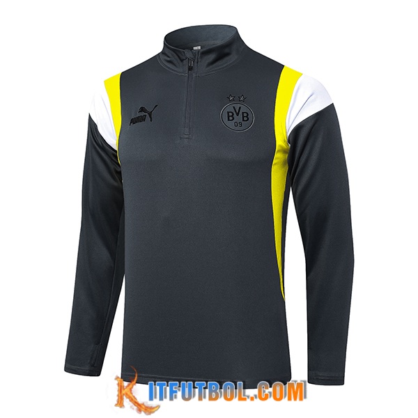 Sudadera De Entrenamiento Dortmund Gris 2023/2024 -02