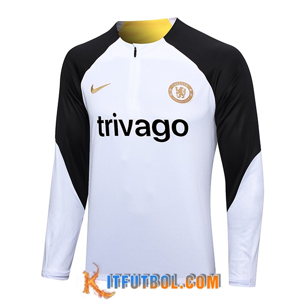 Sudadera De Entrenamiento FC Chelsea Blanco 2023/2024 -02