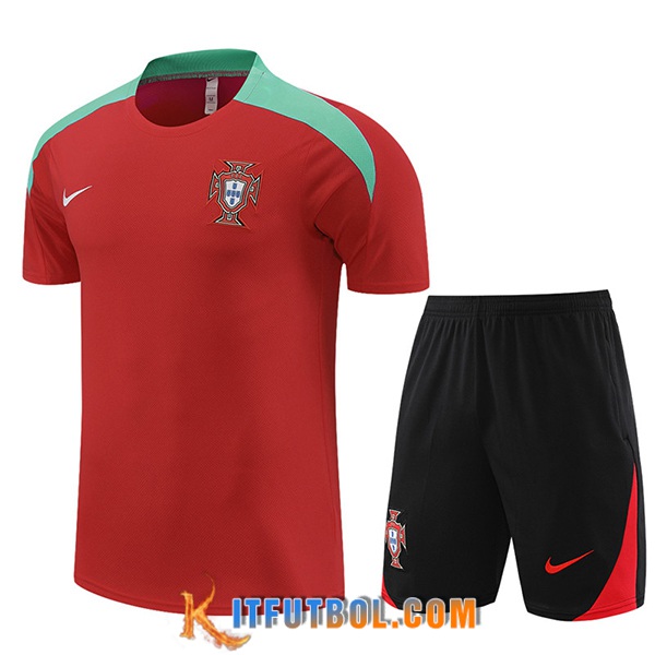 Camiseta Entrenamiento + Cortos Portugal Rojo 2023/2024