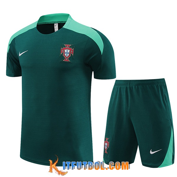 Camiseta Entrenamiento + Cortos Portugal Verde 2023/2024
