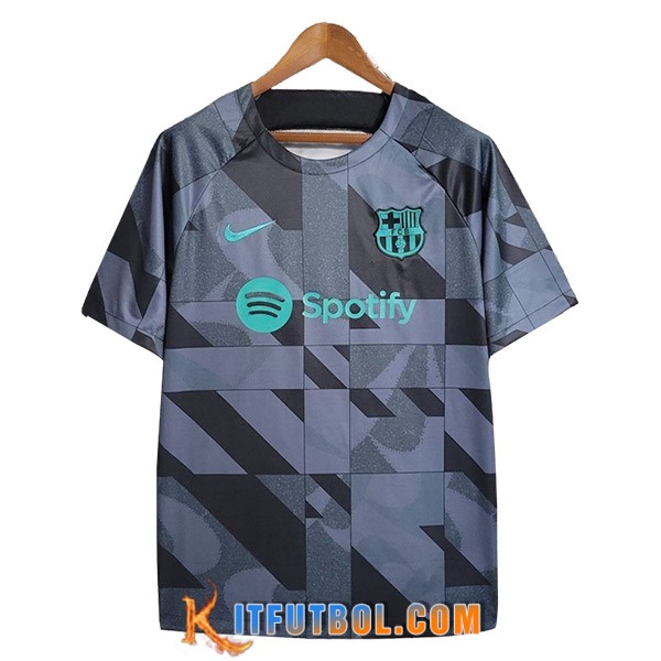 Camiseta Entrenamiento FC Barcelona Gris 2023/2024 -04