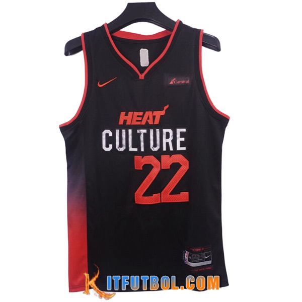 Camisetas De Futbol Miami Heat (BUTLER #22) 2023/24 Negro/Rojo