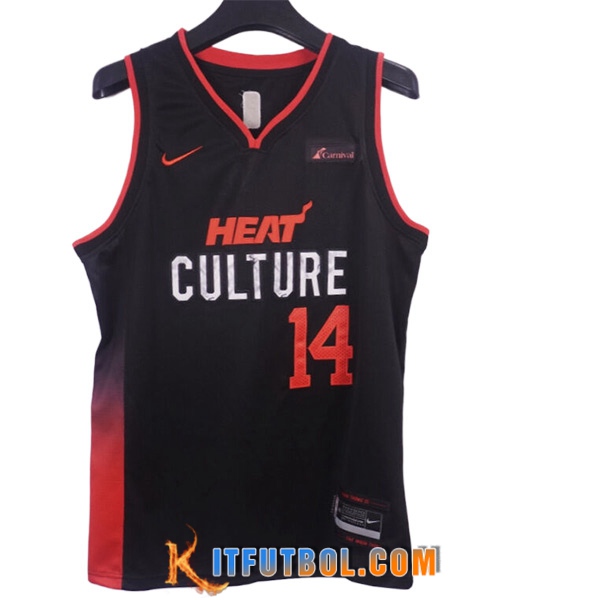 Camisetas De Futbol Miami Heat (HERRO #14) 2023/24 Negro/Rojo