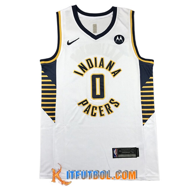 Camisetas De Futbol New Indiana Pacers (HALIBURTON #0) 2023/24 Blanco