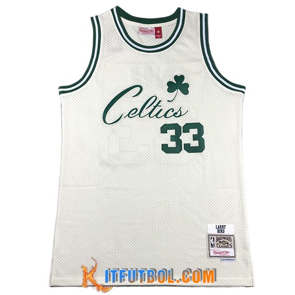 Camisetas De Futbol Boston Celtics (BIRD #33) 2023/24 Blanco/Verde -03