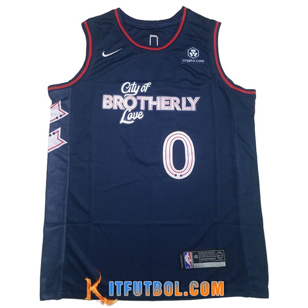Camisetas De Futbol Philadelphia 76ers (MAXEY #0) 2023/24 Azul Oscuro